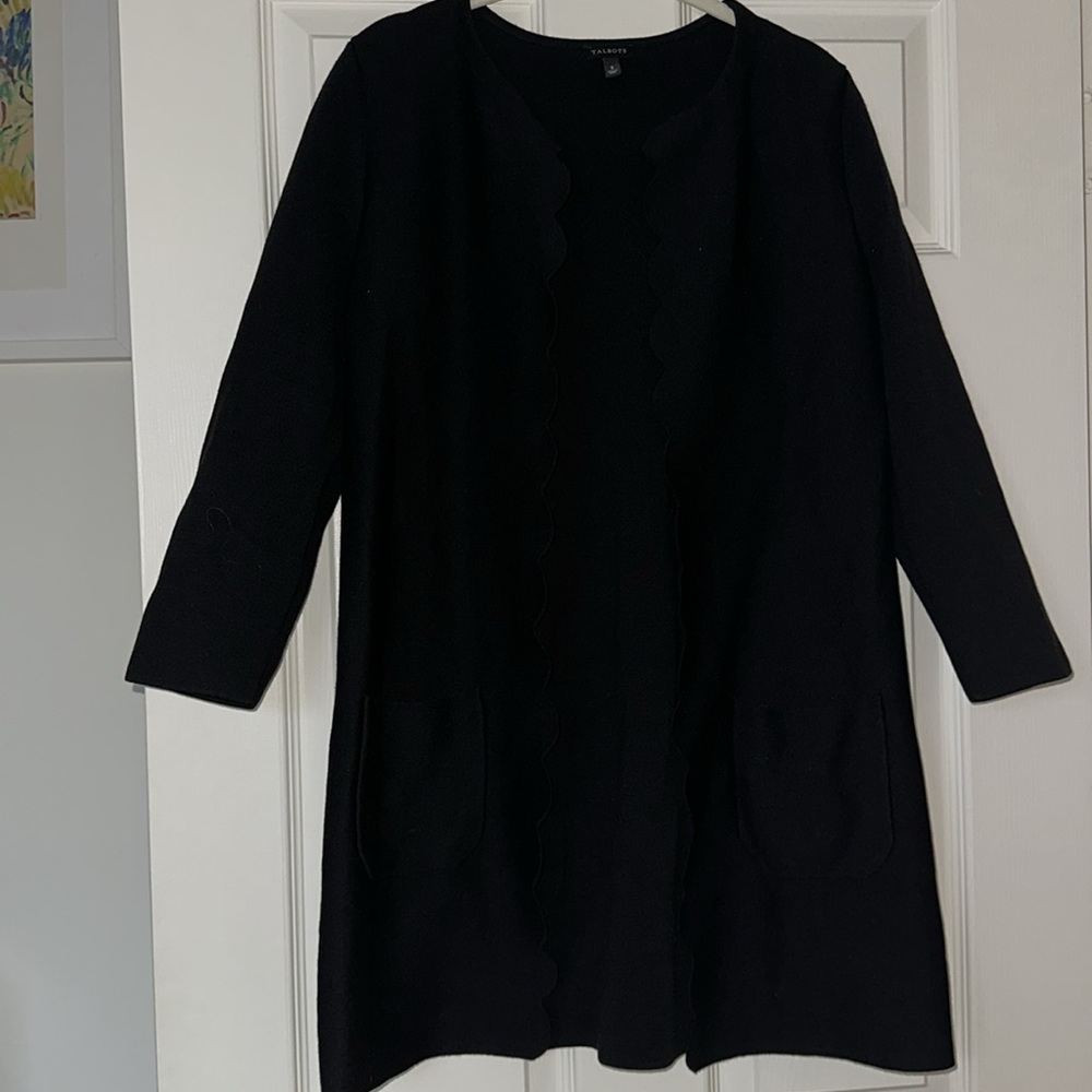 Talbots Scallop Edge Cardigan - Picture 2 of 7
